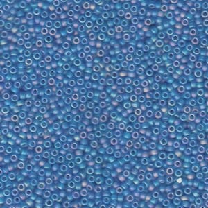 MIYUKI, Japanese Seed Beads, Round, 15/0, Matte Capri Blue AB