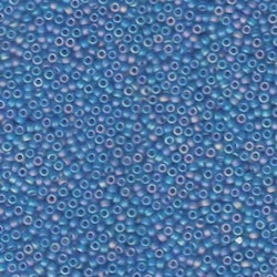 MIYUKI, Japanese Seed Beads, Round, 15/0, Matte Capri Blue AB