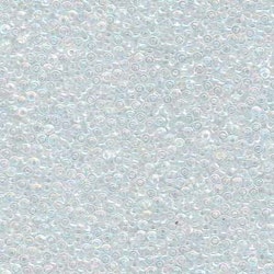 MIYUKI, Japanese Seed Beads, Round, 15/0, Crystal AB