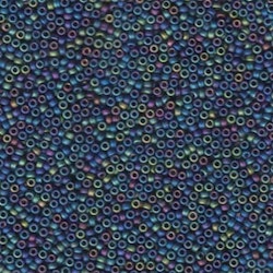 MIYUKI, Japanese Seed Beads, Round, 15/0, Matte Opaque Multi Iris