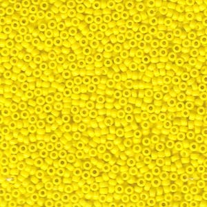 MIYUKI, Japanese Seed Beads, Round, 15/0, Opaque Yellow