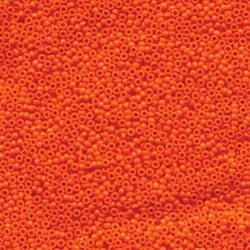 MIYUKI, Japanese Seed Beads, Round, 15/0, Opaque Tangerine