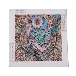Diamond Painting Canvas, Uggla, 30x30cm
