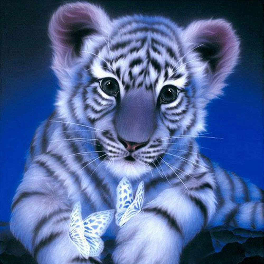 Diamond Painting Canvas, Tiger, 30x30cm