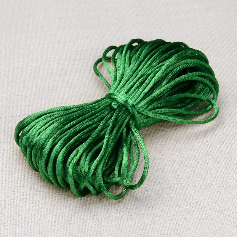 Polyestertråd, 2mm, 20 meter, Grön