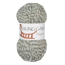 Garn Raggen, 150g, Flerfärgad vit/grå 720