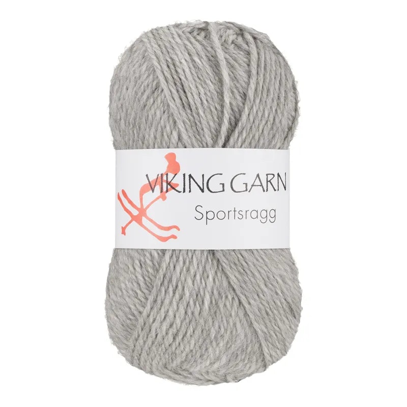 Garn Sportsragg, 50g, Ljusgrå 513