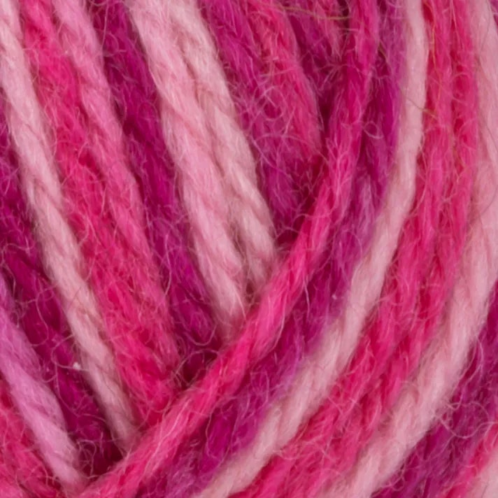 Garn Sportsragg, 50g, Flerfärgad rosa 564