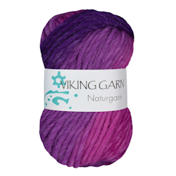 Naturgarn, 50g, Flerfärgad rosa/lila 669