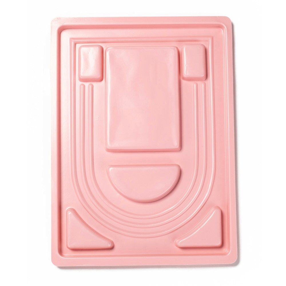 Pärlbricka, Rosa, 33x24cm