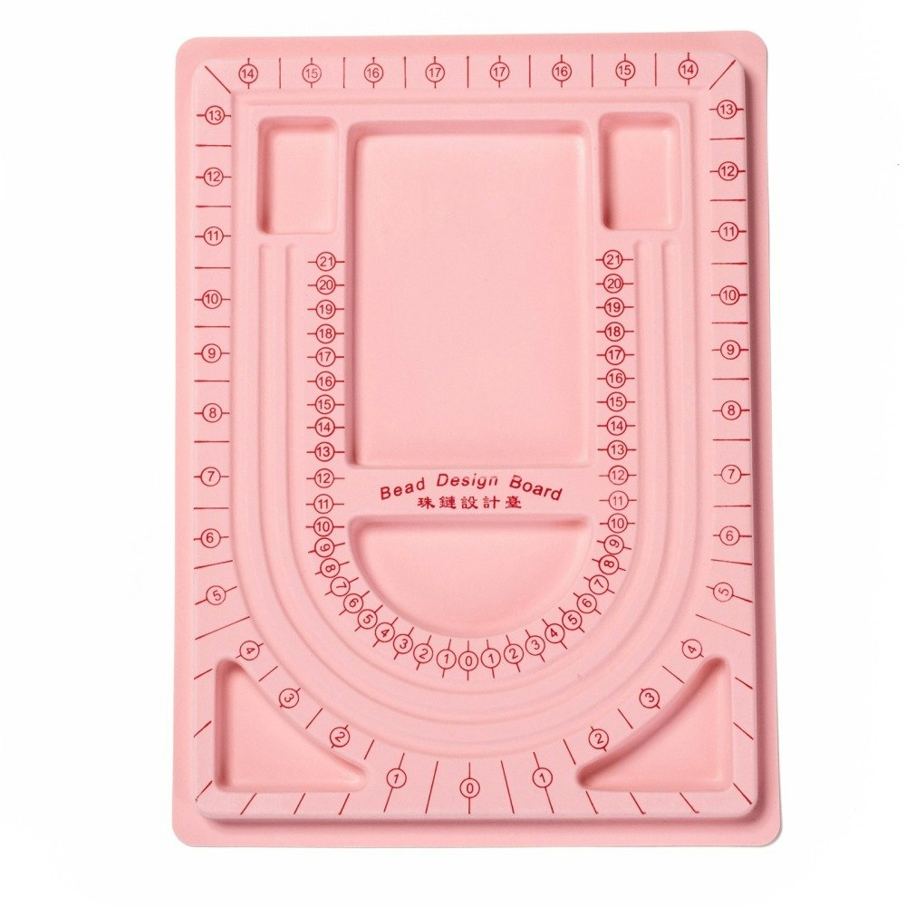 Pärlbricka, Rosa, 33x24cm