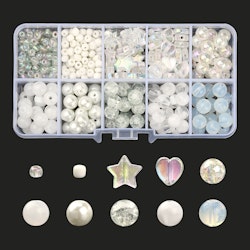 Plast/Glaspärlor, Mixade färger/utseenden, DIY