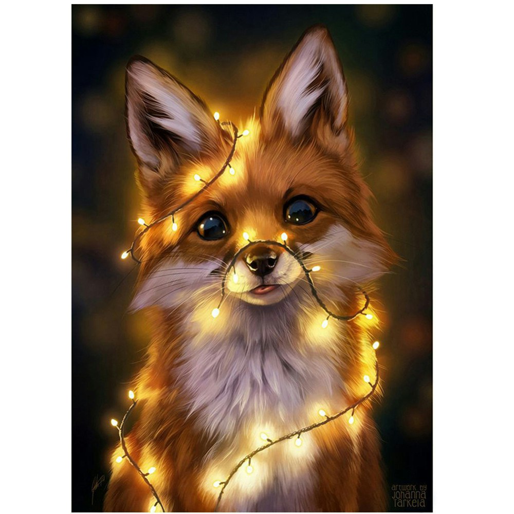 Diamond Painting Canvas, Räv, 35x45cm