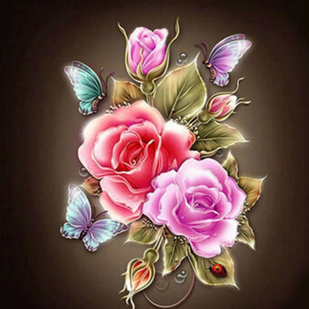 Diamond Painting Canvas, Ros, 30x30cm