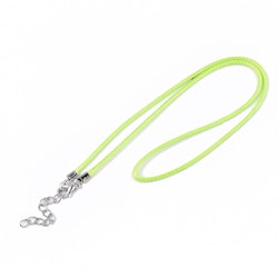 Halsband, Vaxad bomullstråd, 46 cm, 5st, Green Yellow
