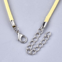 Halsband, Vaxad bomullstråd, 46 cm, 5st, Yellow