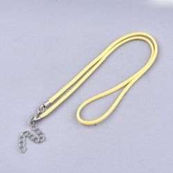 Halsband, Vaxad bomullstråd, 46 cm, 5st, Yellow