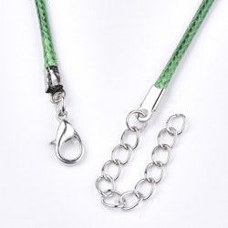 Halsband, Vaxad bomullstråd, 46 cm, 5st, Green