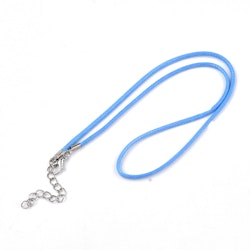 Halsband, Vaxad bomullstråd, 46 cm, 5st, Dodger Blue