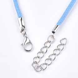Halsband, Vaxad bomullstråd, 46 cm, 5st, Dodger Blue