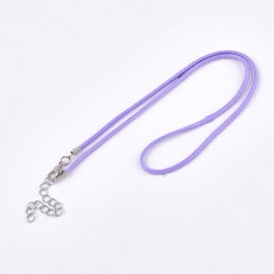 Halsband, Vaxad bomullstråd, 46 cm, 5st, Lilac