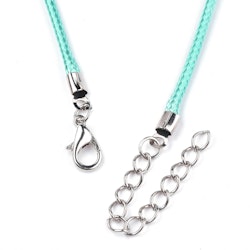 Halsband, Vaxad bomullstråd, 46 cm, 5st, Dark Turquoise