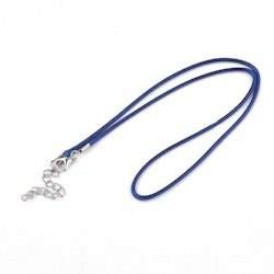 Halsband, Vaxad bomullstråd, 46 cm, 5st, Dark Blue