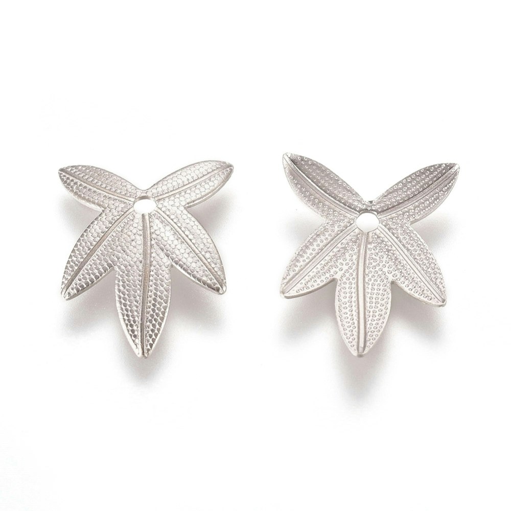 Lövberlocker, Mässing, 10st, Platina