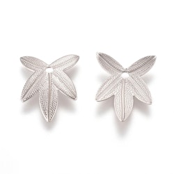 Lövberlocker, Mässing, 10st, Platina