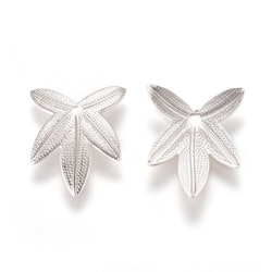 Lövberlocker, Mässing, 10st, Silver