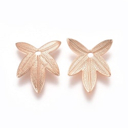 Lövberlocker, Mässing, 10st, Light Gold