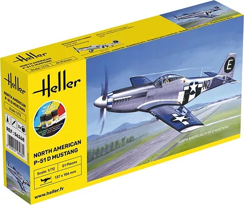 P-51 Mustang D COMPLETE w. glue, brush and paints, 1/72