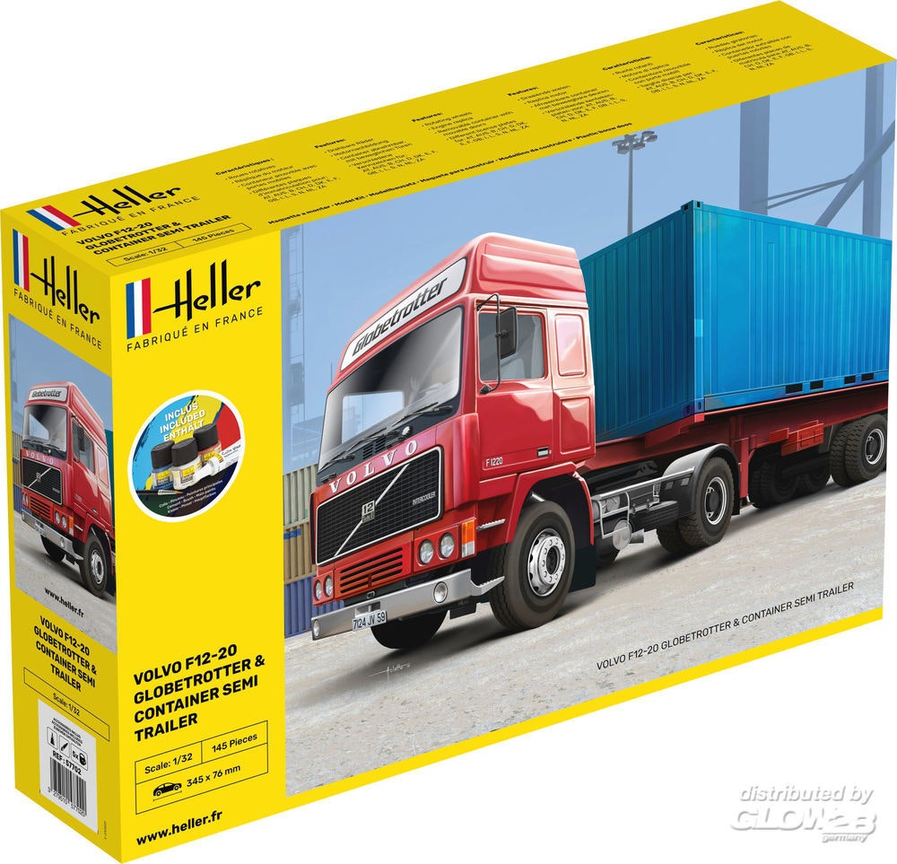 Volvo F12-20 Globetrotter & Container COMPLETE, 1/32