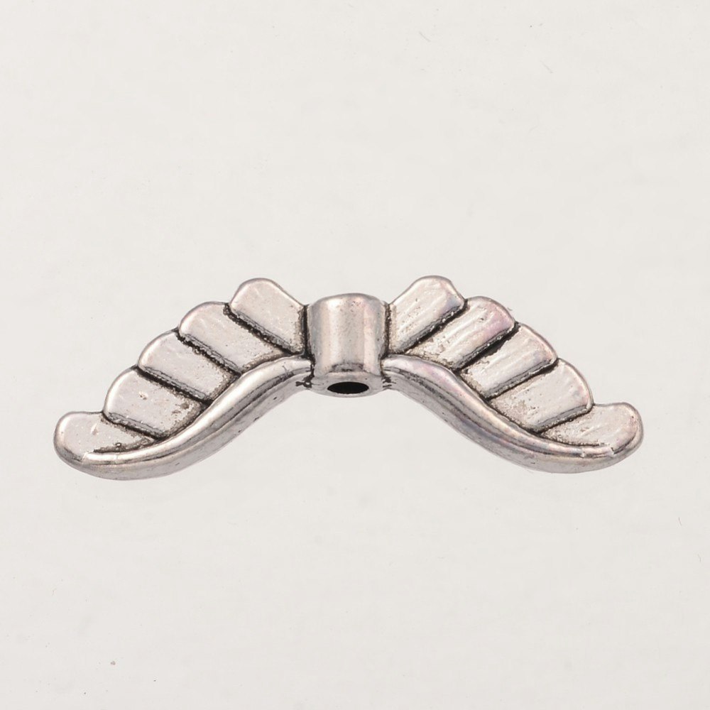 Änglavingar, 23x8mm, Antique Silver