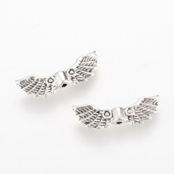 Änglavingar, 7x22x3mm, Antique Silver