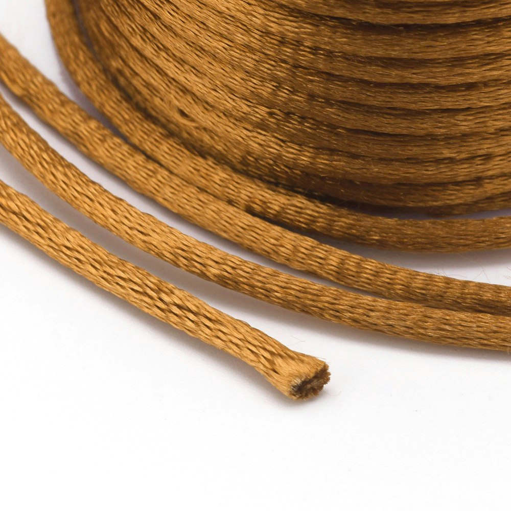 Chocolate Satin Rattail Cord - 10m/2mm