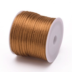 Chocolate Satin Rattail Cord - 10m/2mm