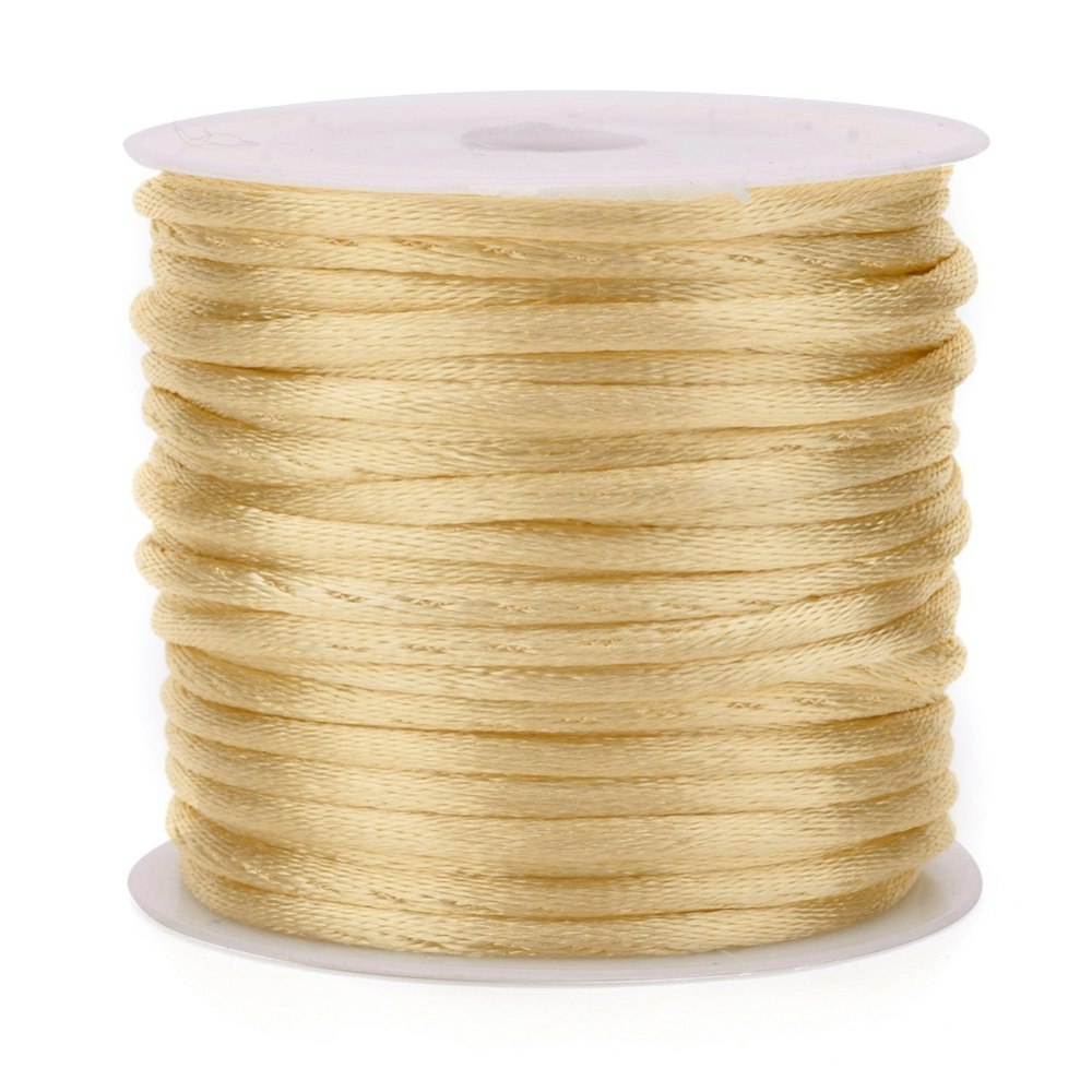 Light Khaki Satin Rattail Cord - 10m/2mm