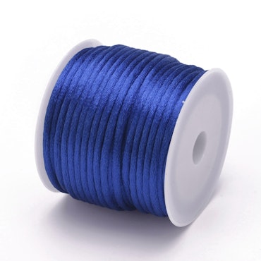 Blue Satin Rattail Cord - 10m/2mm