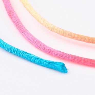 Colorful Satin Rattail Cord - 10m/2mm