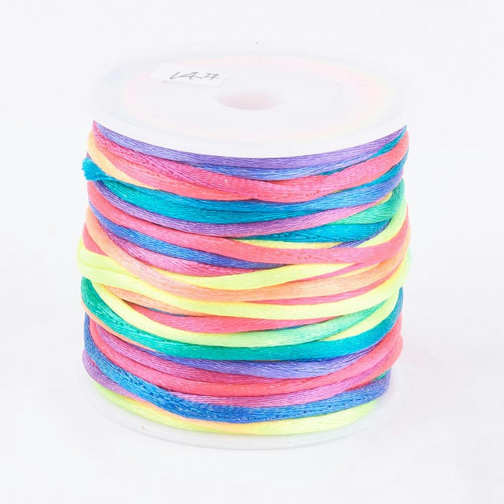 Colorful Satin Rattail Cord - 10m/2mm