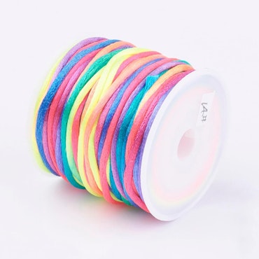 Colorful Satin Rattail Cord - 10m/2mm