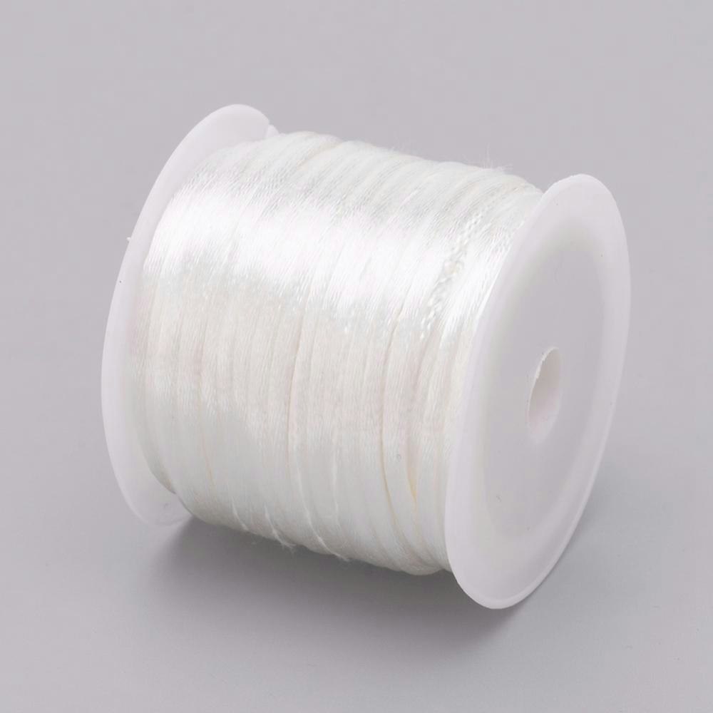 White Satin Rattail Cord - 10m/2mm