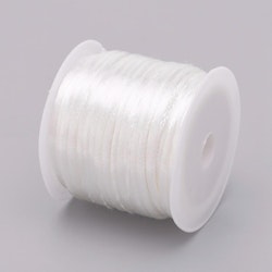 White Satin Rattail Cord - 10m/2mm