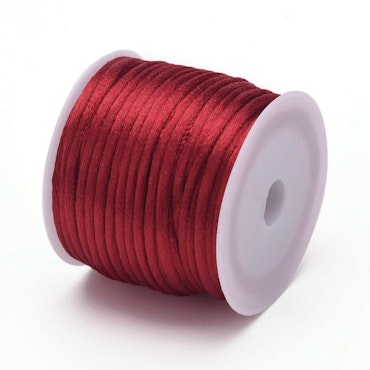 Firebrick Satin Rattail Cord - 10m/2mm