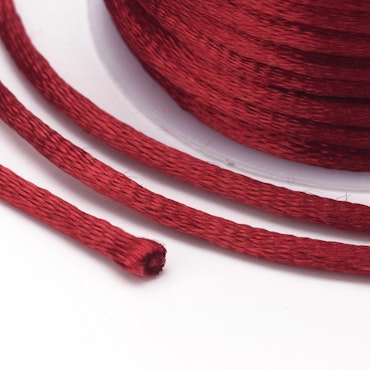 Firebrick Satin Rattail Cord - 10m/2mm