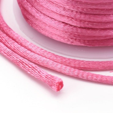 Pearl Pink Satin Rattail Cord - 15m/1,5mm