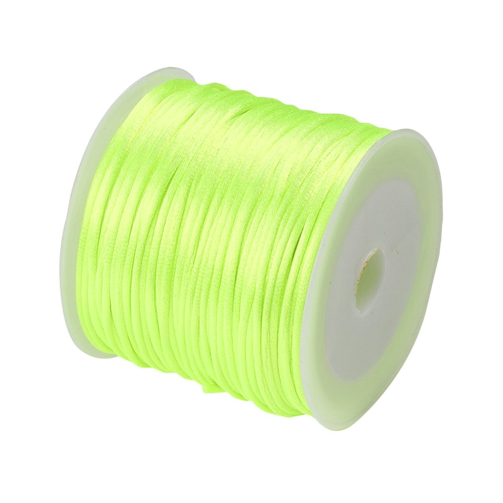 Green Yellow Satin Rattail Cord - 30m/1mm