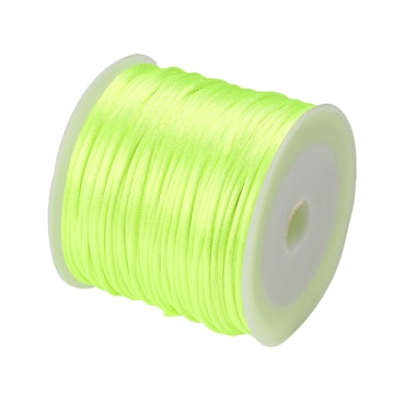 Green Yellow Satin Rattail Cord - 30m/1mm