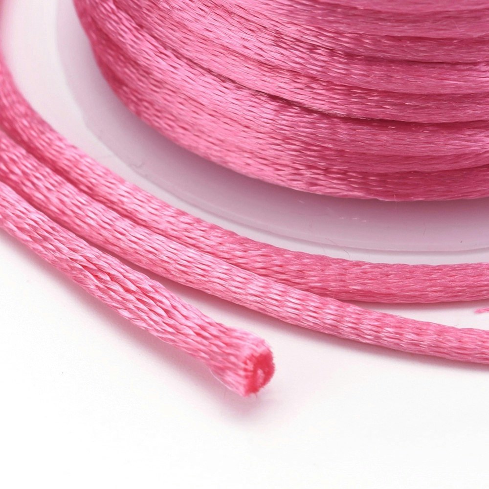 Pearl Pink Satin Rattail Cord - 30m/1mm